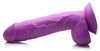 Pop Pecker 8.25 Inch Dildo With Balls - Purple