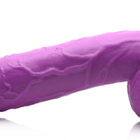 Pop Pecker 8.25 Inch Dildo With Balls - Purple