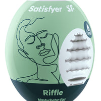 3 Pc Set Masturbator Egg - Riffle - Light Green