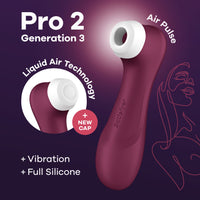Satisfyer Pro 2 Generation 3 Liquid Air Technology - Red Wine