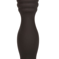 Silicone Ribbed Anal Stud - Black