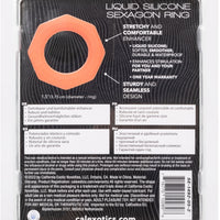 Alpha Liquid Silicone Sexagon Ring - Orange