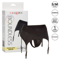 Boundless Thong With Garter - S-m - Black