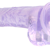 8 Inch Realistic Dildo With Balls - Purple