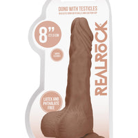 8 Inch Dong With Testicles - Tan