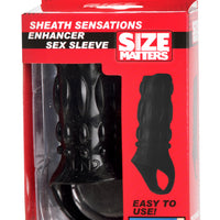 Sheath Sensations Enhancer Sex Sleeve - Black