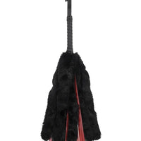 Saffron Faux Fur Flogger - Black/red