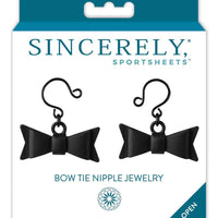 Bow Tie Nipple Jewelry - Black