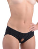 Lace Envy Black Crotchless Panty Harness - S-m