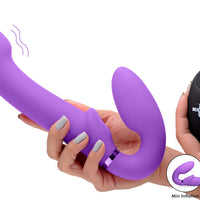 10x Ergo- Fit G-Pulse Inflatable and Vibrating  Strapless Strap- on - Purple