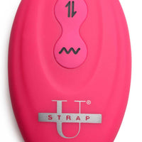 Mighty-Thrust Thrusting and Vibrating Strapless  Strap-on With Remote  - Pink