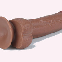 Get Lucky 9 Inch Real Skin Dong - Light Brown