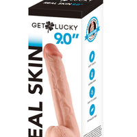 Get Lucky 9 Inch Real Skin Dildo