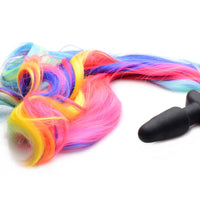 Rainbow Pony Tail Anal Plug