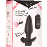 Interchangeable 10x  Vibrating Small Silicone Anal Silicone Anal Plug With Remote