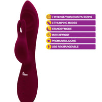 Pzazz - Ruby - Rechargeable Thumping Rabbit