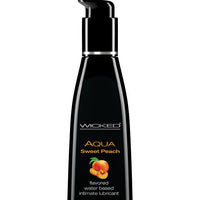 Aqua Sweet Peach Flavored Water Based Lubricant -  4 Oz. - 120 ml