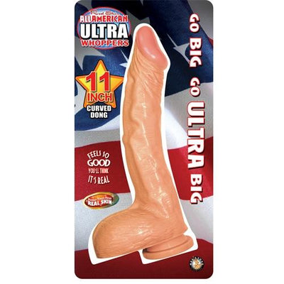All American Ultra Whoppers 11-Inch Curved Dong -  Flesh