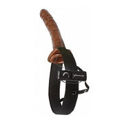 Fetish Fantasy Series 10" Chocolate Dream Vibrating Hollow Strap-On