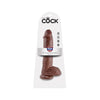 King Cock 10-Inch Cock With Balls - Brown