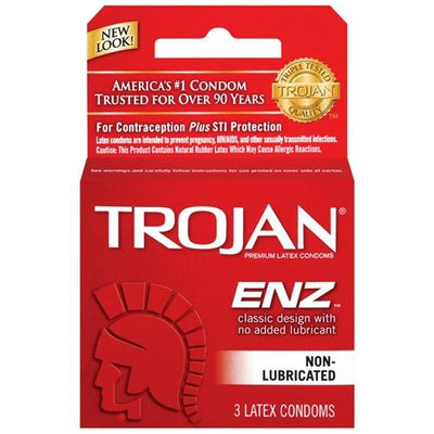 Trojan Enz Non-Lubricated Condoms - 3 Pack