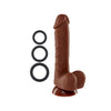 7" Silicone Pro Odorless Dong - Brown